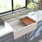 Nantucket Sinks 30-inch Workstation Fireclay Apron Sink Side Drain White T-PS30W - alternate 6